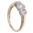 9ct Yellow Gold Cubic Zirconia Three Stone Ring