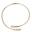 9ct Yellow Gold Cubic Zirconia Torque Bangle