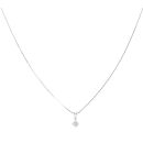 18ct White Gold 0.35ct Brilliant Cut Diamond Solitaire Pendant And Chain 16"