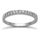 18 Carat White Gold 26pt Pave Set Diamond Eternity Ring