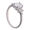 Silver Cubic Zirconia Stoneset Fancy Ring by Icesia
