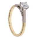 18ct Yellow And White Gold 0.40ct Brilliant Cut Diamond Solitaire Ring