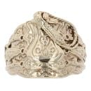 9ct Yellow Gold Patterned Saddle Ring