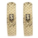 14ct Yellow Gold Monaco Classic Flex Patterned Hoop Earrings