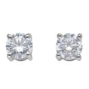 Lab Grown Platinum 1.00ct Brilliant Cut Diamond Solitaire Studs
