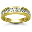 18 Carat Yellow Gold 1.25ct Channel Set Diamond Half Eternity Ring