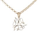 9ct Yellow Gold Fancy Pendant And Chain 24"