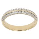 18ct Yellow Gold 0.25ct Diamond Two Row Ring