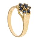 18ct Yellow Gold Sapphire Cluster Ring