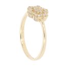 9ct Yellow Gold Cubic Zirconia Daisy Ring