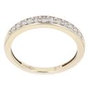 9ct Yellow Gold 0.20ct Brilliant Cut Diamond Half Eternity Ring