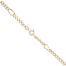 9ct Yellow Gold Curb Fancy Chain 18"