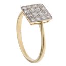 14ct Yellow Gold 0.30ct Brilliant Cut Diamond Cluster Ring