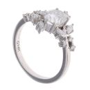14ct White Gold Moissanite Stone Set Ring