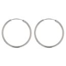 Silver Diamond Cut Hoop Earrings by Icesia