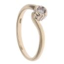 9ct Yellow Gold 0.15ct Diamond Twist Ring