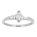 18ct White Gold 0.40ct Diamond Marquise Solitaire Ring
