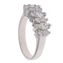 14ct White Gold 1.20ct Brilliant And Marquise Cut Diamond Fancy Ring