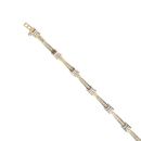 18ct Yellow And White Gold 0.85ct Brilliant Cut Diamond Bracelet 7"