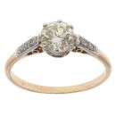 9ct Yellow Gold 1.25ct Brilliant Cut Diamond Solitaire Ring