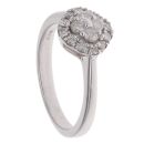 9ct White Gold 0.33ct Brilliant Cut Diamond Cluster Ring