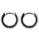 Silver Cubic Zirconia Small Hoop Earrings by Icesia