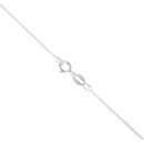 Silver Cubic Zirconia And Blue Gemstone Cluster Pendant And Chain 18" By Icesia