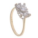 9ct Yellow Gold Cubic Zirconia Cluster Ring