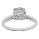 18ct White Gold 0.45ct Brilliant Cut Diamond Cluster Ring