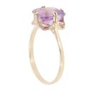 9ct Yellow Gold Single Stone Amethyst Ring