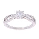 Platinum 0.50ct Diamond Cluster Ring