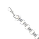 Silver Patterned And Plain Belcher Bracelet 9" By Icesia