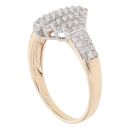 9ct Yellow Gold 1.00ct Brilliant Cut Diamond Cluster Ring