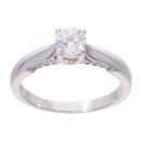 18ct White Gold 0.50ct Diamond Solitaire Ring