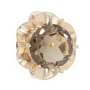 9ct Yellow Gold Smoky Quartz Single Stone Ring