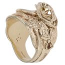 9ct Yellow Gold Patterned Saddle Ring