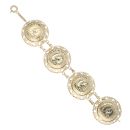 14ct Yellow Gold Fancy Coin Bracelet 8.5"