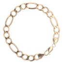 9ct Yellow Gold Figaro Bracelet 8"