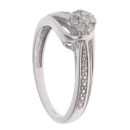 9ct White Gold 0.20ct Diamond Cluster Ring