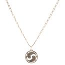 9ct Yellow Gold Pisces Zodiac Pendant and Curb Chain 22"