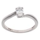 18ct White Gold 0.30ct Oval Cut Diamond Solitaire Ring