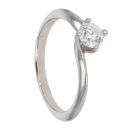 Platinum 0.33ct Diamond Twist Solitaire Ring
