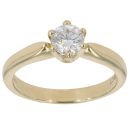 14ct Yellow Gold 0.50ct Brilliant Cut Diamond Solitaire Ring