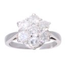 18ct White Gold 2.00ct Diamond Cluster Ring