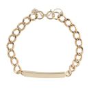 9ct Yellow Gold Curb ID Bracelet 8"