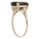 9ct Yellow Gold Smoky Quartz Single Stone Ring