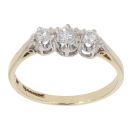 9ct Yellow Gold 0.33ct Trilogy Diamond Ring