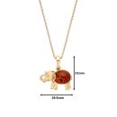 18ct Yellow ﻿Gold on Sterling Silver Baltic Amber Elephant Pendant Necklace