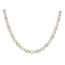 9ct Yellow White and Rose Gold Infinity Link Chain 20"