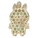 14ct Yellow Gold Green Gemstone Bunny Pendant